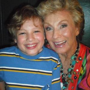 Max with Miss Cloris Leachman on the Family Dinner set