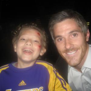 Max with Mr. David Annable on the set of 