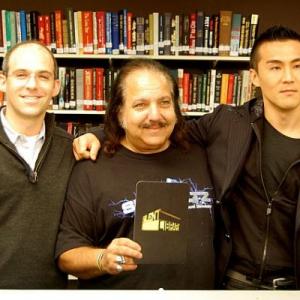 Ron Jeremy and Silent Library producer Adam Dolgins with Zero. Ron appeared on an episode as a guest-prankster.