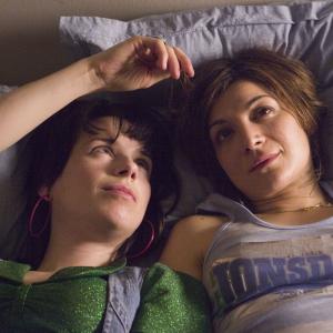 Still of Sally Hawkins and Alexis Zegerman in Happy-Go-Lucky (2008)