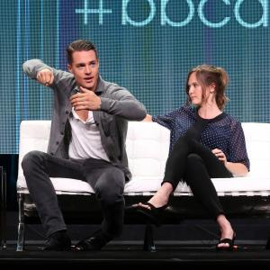 Emily Cox and Alexander Dreymon at event of The Last Kingdom 2015