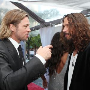 Brad Pitt and Chris Cornell at event of Zmogus pakeites viska 2011