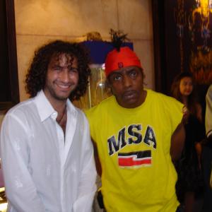Diego Calderón and Coolio at event on Rodeo Drive.