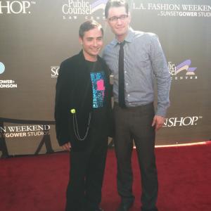 Michael Kuluva and Mathew Morrison at the Tumbler and Tipsy Los Angeles Fashion Week show Spring 2012 at Sunset Gower Studios