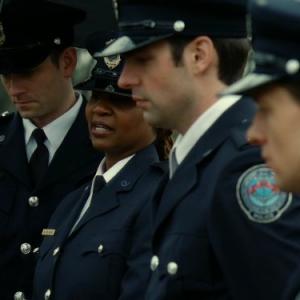 Still of Eric Johnson, Melanie Nicholls-King, Gregory Smith and Travis Milne in Rookie Blue (2010)