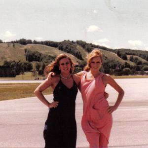 Kim Dorsey and Patti Hansen off set in Michigan after a long day of work!