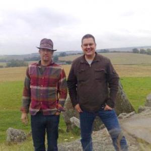 Actor Thomas Jane & Andrew Blackall at West Kennet Long Barrow, Wiltshire.