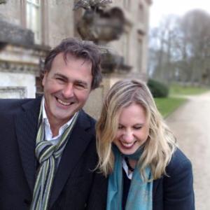 Paul Martin Presenter and Delia Edwards Runner on location at Stourhead Wiltshire 2008