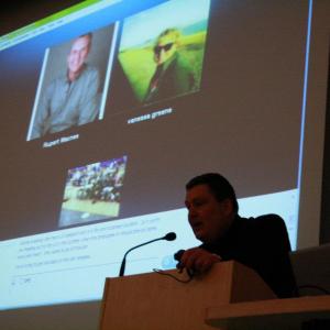 Lecture at Oxford Brookes, with Rupert Macnee and Vanessa Greene Skyped in from LA.