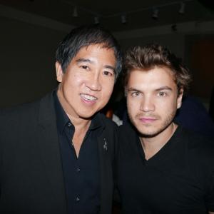 Emile Hirsch-Stephen Mao at the Blue Door after the screening of Ten Thousand Saints at the 2015 Sundance Film Festival in Park City, Utah.