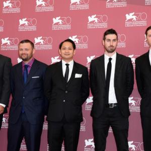 Stuart Ford Christopher Woodrow Peter Phok Ti West and Jacob Jaffke attend The Sacrement Photocall during the 70th Venice International Film Festival at Palazzo del Casino the on September 2 2013 in Venice Italy
