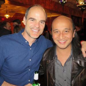 With Michael Kelly at the wrap party for The Secret in Their Eyes.