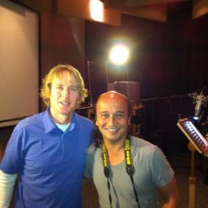 After my shoot with Owen Wilson of his recording session for NAYA Legend of the Golden Dolphin