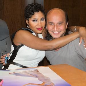 With Toni Braxton before asking her to sign one of the photos I shot of her
