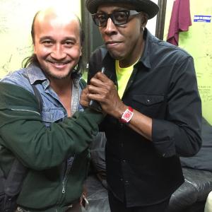 In the Green Room of Flappers in Burbank with Arsenio Hall after his show.