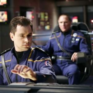 Still of Evan English and Vaughn Armstrong in Star Trek: Enterprise