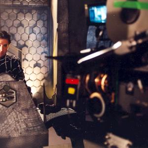 Evan English as Xindi Insectoid Captian on the set of Star Trek Enterprise