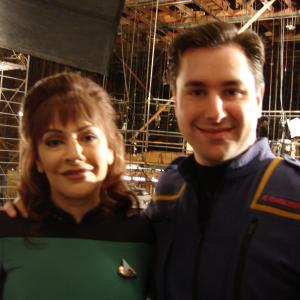 With Marina Sirtis of Star Trek The Next Generation on the set of Star Trek Enterprise for the last episode of the 4 season run of the series