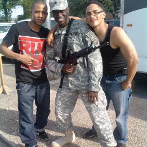 A quick pic with two of the principal cast from Army Wives Antjuan Tobias aka PFC Guy Riggs and Javier Carrasquillo aka SPC Augusto Giron