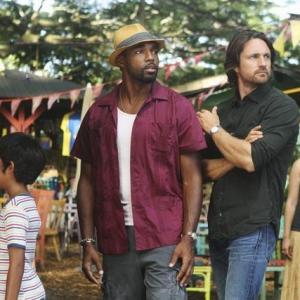 Still of Jason George and Martin Henderson in Off the Map 2011