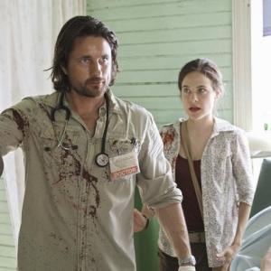 Still of Caroline Dhavernas and Martin Henderson in Off the Map (2011)