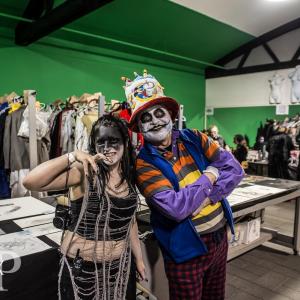 As Birthday Clown with Samantha Otten at Robert Kurtzman's Mad FX Lab in Crestline, OH. October, 2013.