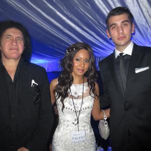 Vaja, Gene & Nick Simmons attend the Fame & Philanthropy Oscar After Party benefiting The Community Inspiring Today's Youth feat. Speaker Dir. James Cameron, Special Guests Charlize Theron, Halle Berry & Ne-Yo at The Vineyard in Beverly Hills, CA.