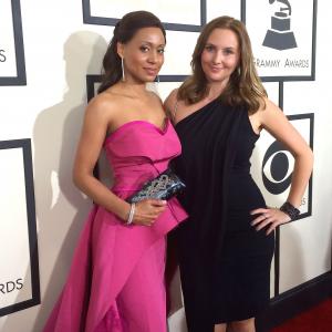 Recording artist Vaja  her Publicist Dawn Miler of Miller PR attend The 57th Annual GRAMMY Awards at the STAPLES Center on February 8 2015 in Los Angeles California