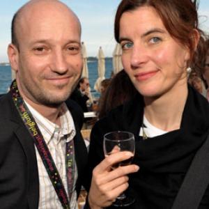 Luc Dery of MicroScope and Juliette Gill of the Works International attend the TIFF Party held at the Plage des Palms during the 63rd Annual International Cannes Film Festival on May 14 2010 in Cannes France