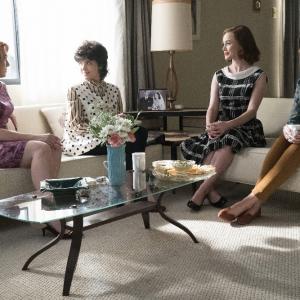 Still of Odette Annable Dominique McElligott Erin Cummings and Holley Fain in The Astronaut Wives Club 2015