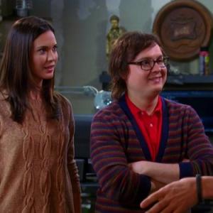 Still of Clark Duke and Odette Annable in Two and a Half Men 2003