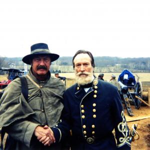Tom Thompson and Patrick Gorman on the set of Gods and Generals