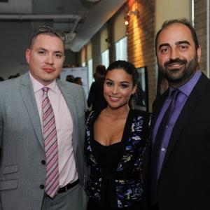 Jeff Barnaby, Devery Jacobs and John Christou at the TIFF Spoke Club Reception