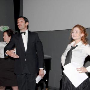 Flaminia Bonciani and Marco Bonini performing in Mr Dago at the Istituto Italiano di Cultura in Los Angeles