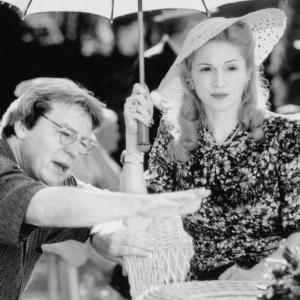 Still of Madonna and Alan Parker in Evita 1996