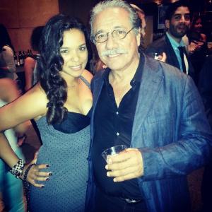 Valenzia Algarin & Edward James Olmos attend the Filly Brown Premiere