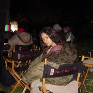 Actress Valenzia Algarin on the Set of True Blood Recurring as Maria2011