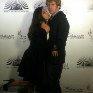 Actress Valenzia Algarin & Actor Lane Smith Jr. attend Josh Groban's find your light foundation