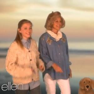 Remy and Ellen in Bic Pens for Women mock commercial on Ellen