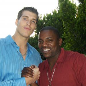 Mekhi Phifer and myself and the Black AIDS fundraiser in Berverly Hills The event was held at Judge Mathis house