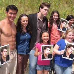 Christopher Sean, John Gearries, Tanya Zoeller and Bedford Mullen fans on the set of Twiharder.