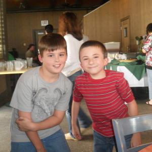 On set of The Middle at Warner Bros with Atticus Shaffer