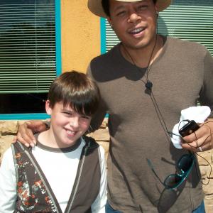 Austin having lunch with Terrance Howard in Hollywood