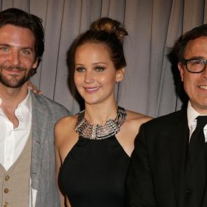 Bradley Cooper David O Russell and Jennifer Lawrence