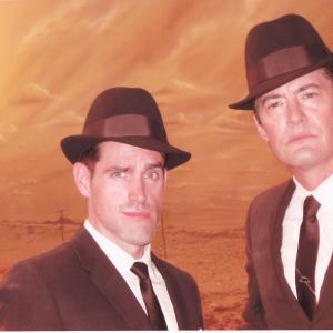 David Cooper & Kyle MacLachlan on the set of the Polish Brothers film MANURE.