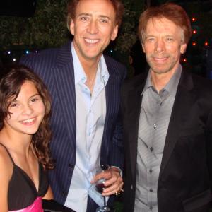 Nicole Nicolas Cage and Jerry Bruckheimer at Sorcerers Apprentice wrap party