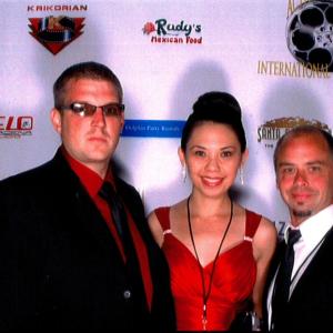 2012 Action on Film Festival Awards Ceremony from leftright James Schumacher III Zarah Rivera and George Triplett