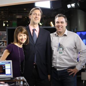 Neil with Bloomberg West hosts Emily Chang and Cory Johnson