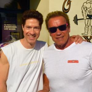 Joe Zazzu and Arnold Schwarzenegger.