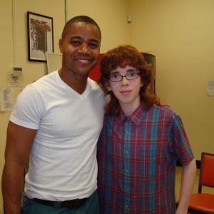 Edward and Cuba Gooding Jr. on the set of 